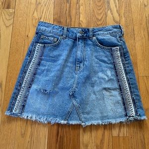 Free People Jean Skirt